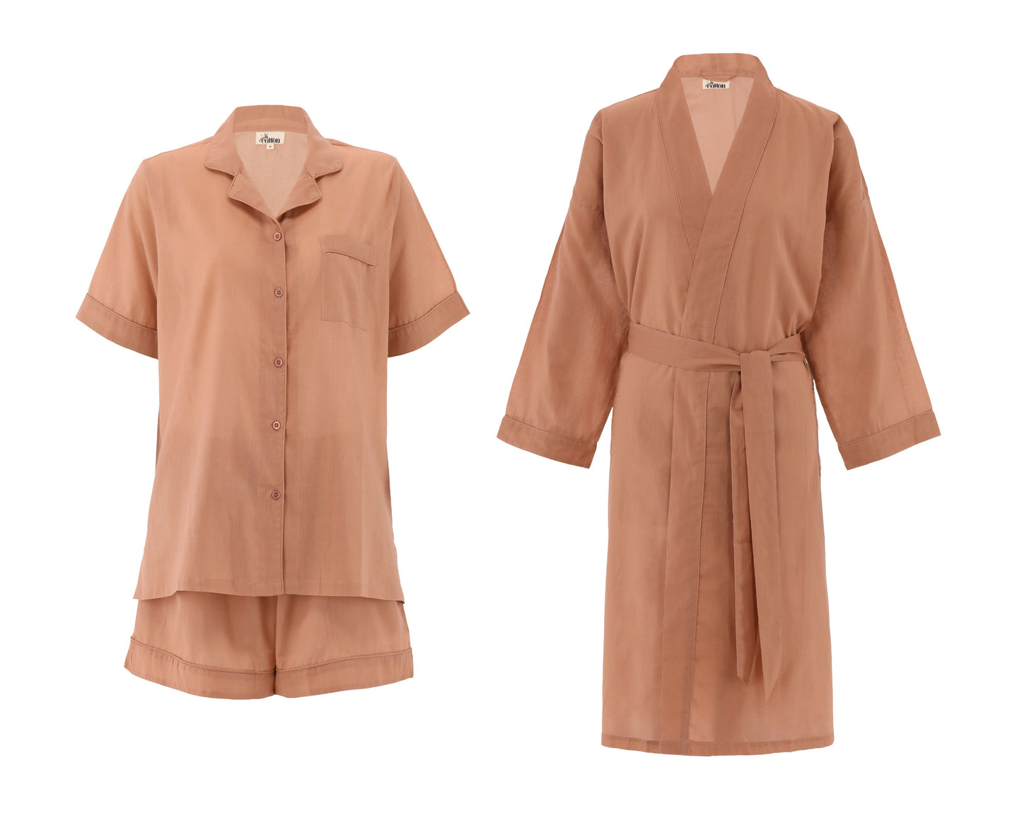 Eid Offer Brown Short PJ + Robe (Free Size)