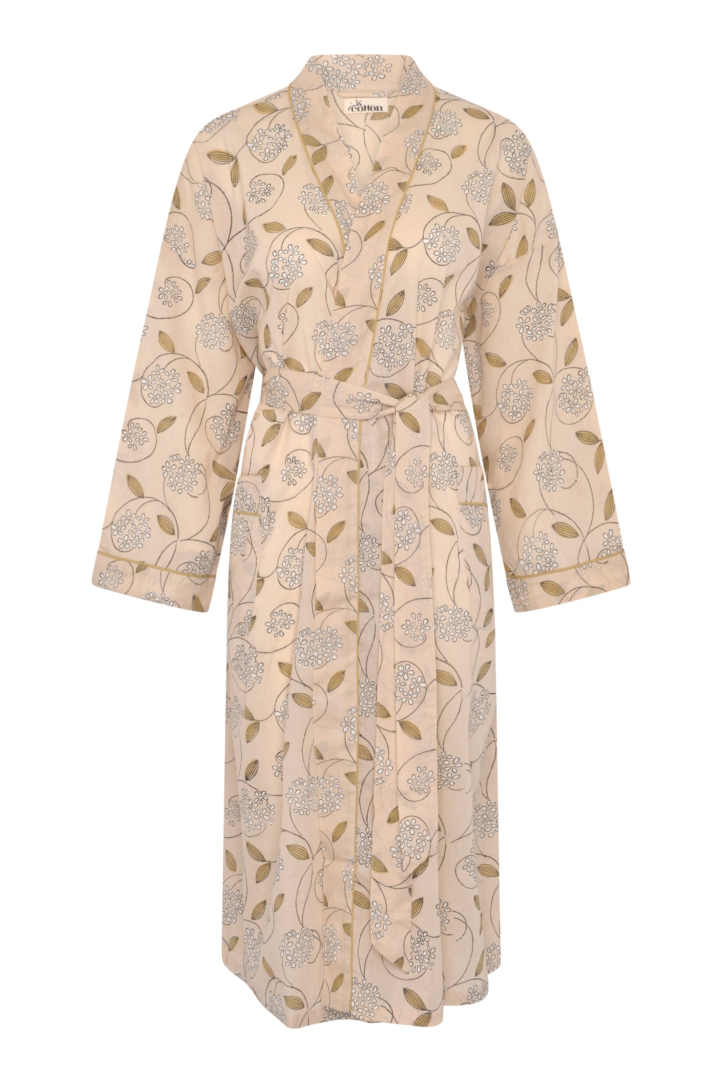 Printed Cream Robe