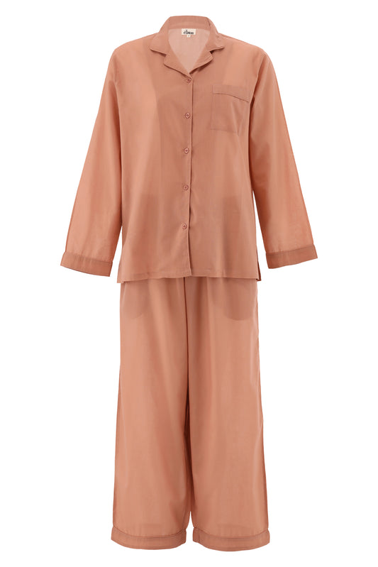 Brown Long PJ Set