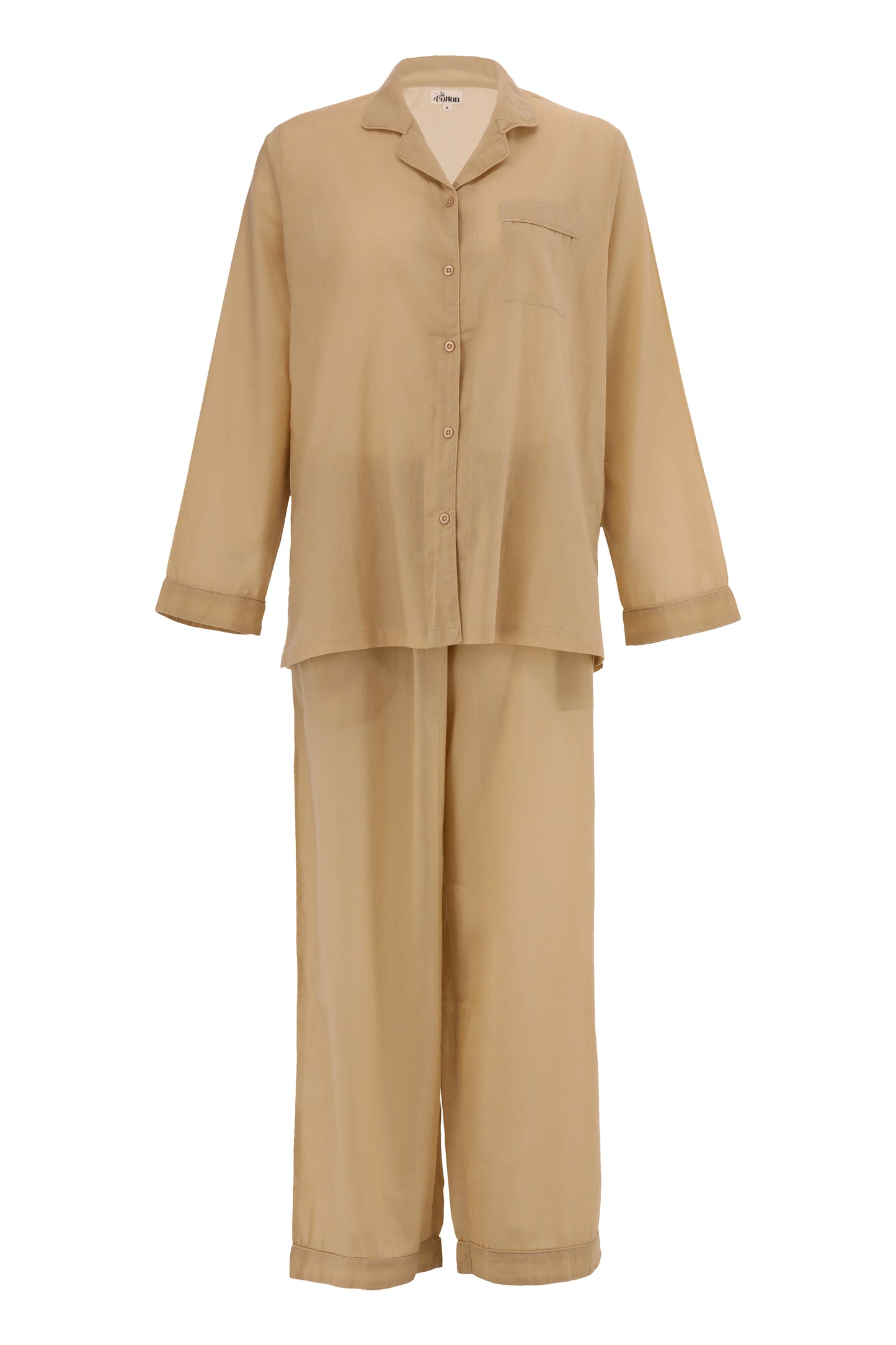 Beige Long PJ Set